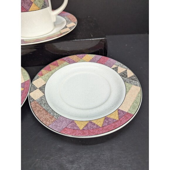Studio Nova Palm Desert Y 2216 Flat Coffee Cup with Saucer Plus 2 Extra Saucer - Picture 4 of 7